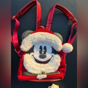 Disney Parks Santa Claus Mickey Mouse Loungefly Mini Backpack Bag Holiday 2019